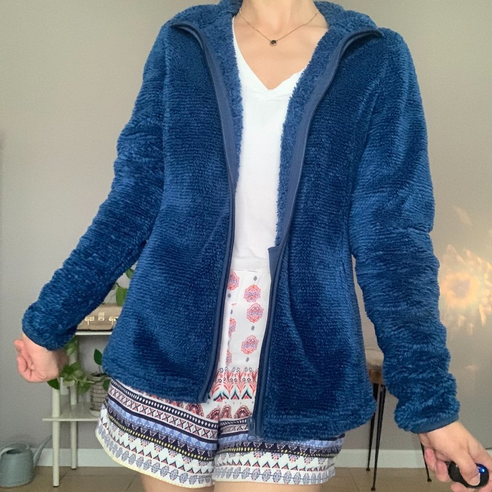 Navy Blue fuzzy jacket